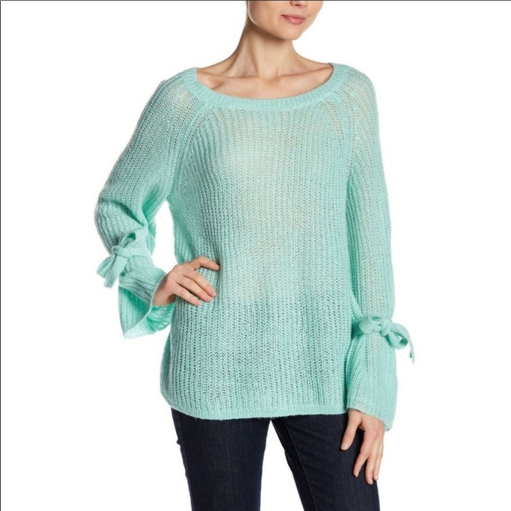 PROJECT NAADAM Sweater Knit Tied Bell Sleeve Women